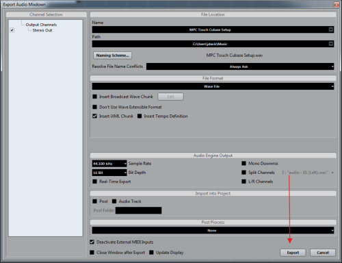 MPC Touch Cubae Export End