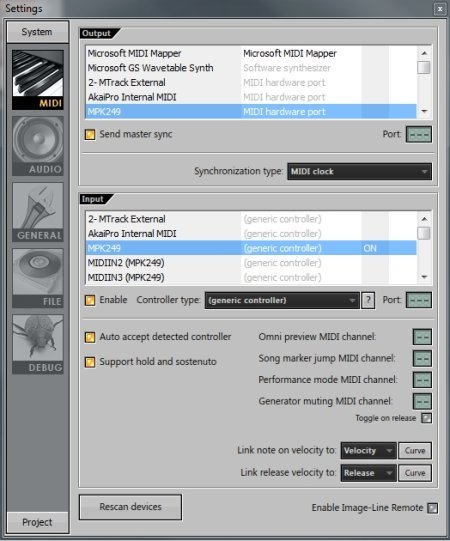 akai mpk2 flstudio hardware sync 3