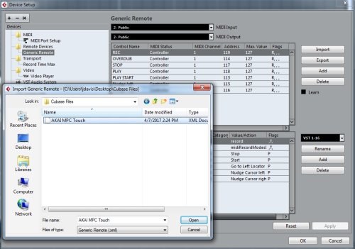 MPC Tpuch Cubase Transport XML