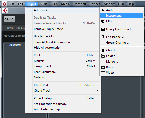 MPC Touch Cubase instument
