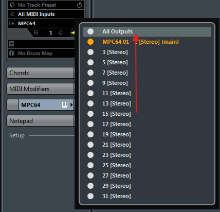MPC Touch Multi Ouput Select