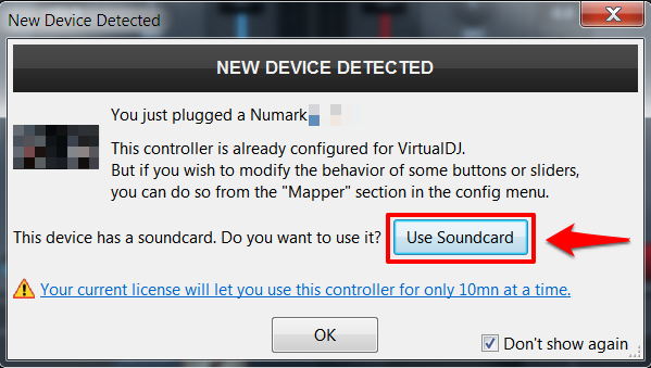 numark virtualdj8 hardwaredetected