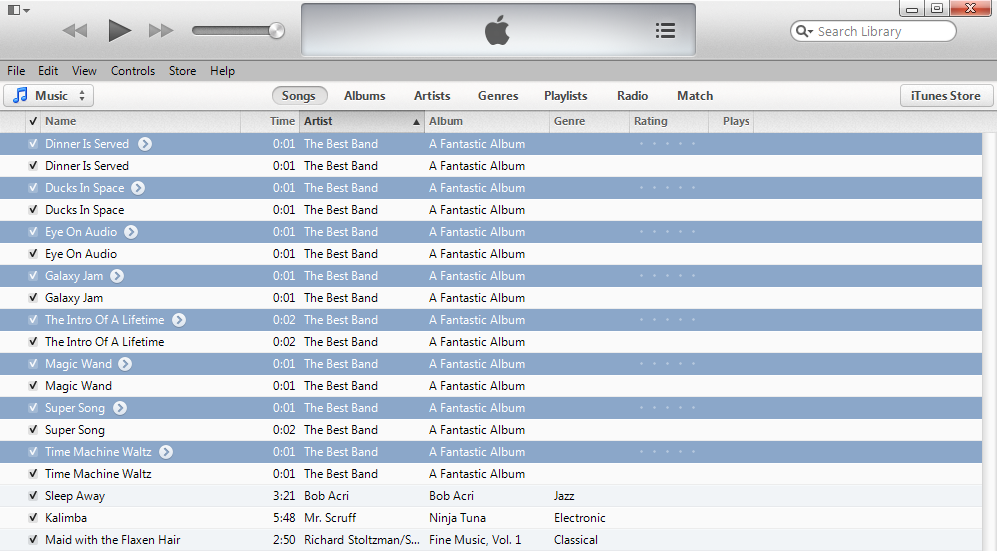 other itunes importing and converting 12